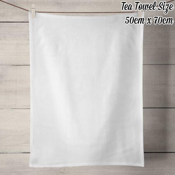 100% Linen Tea Towel - Off White Thumbnail