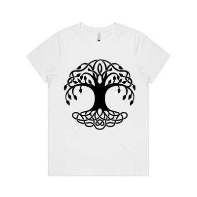Tree of life black - AS Colour - Women's  Maple ORGANIC Tee Thumbnail