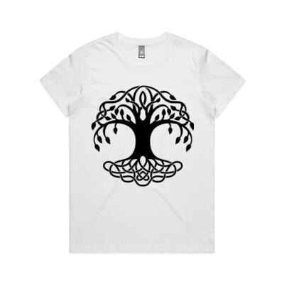 Tree of life black - AS Colour - Women's Maple Crew Tee Thumbnail